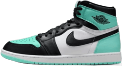Jordan Mens Air Jordan 1 Retro High OG Basketball Sneakers Size 10 Color White/Black-green Glow