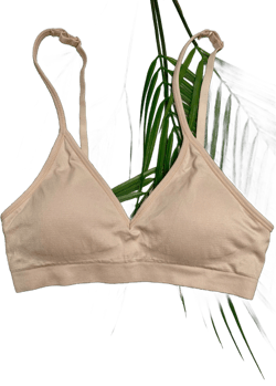 Seamless V-Neck Bra in Nude