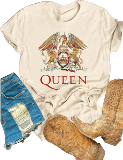 Women Vintage Rock Band T Shirt Fashion Rock Music Graphic Tees Shirt Summer Short Sleeve Casual Tees for Rock Lovers
