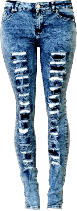 Womens Acid Blue Denim Jeans Destroy Skinny Ripped Distressed mid Rise Stretch Pants 3 Diamante Yc76r