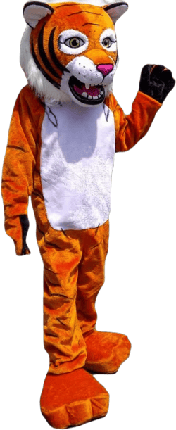 Orange Tiger Mascot Costume Cartoon Character Adult Sz Real Picture