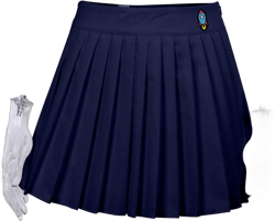 Yoyorule Zipper Side Sexy Skirt Skirt Women's Thin Pattern Pleated Cute Short Sexy Skirt Denim Skirts Navy