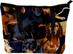 The Tote Bag For Women,Purses For Women,Handbags For Women,Black Brown Dachshund Dog Handbags
