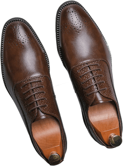 Men's Formal Shoes Retro Brown Carved Brogue Business Formal Casual Pu Leather Shoes Lace Wedding Dress Oxford Shoes