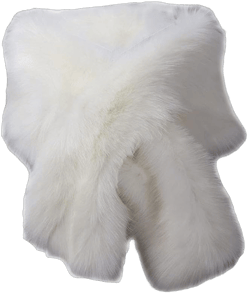 Women's Wedding Shawl Faux Fur Scarf Wraps for Evening/Party/Show One Size White
