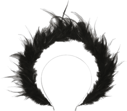 Black Feather Halo Crown - Renfaire Gold Goddess Headpiece Angel Fantasy Halo Headband Women Accessories Halloween Fairy Light Costumes Feather Crown for Renaissance