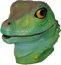 HENGYUTOYMASK Green Lizard Animal Cosplay Full Head Latex Mask Reptile Halloween Costume Party Fancy Dress Carnival Mask
