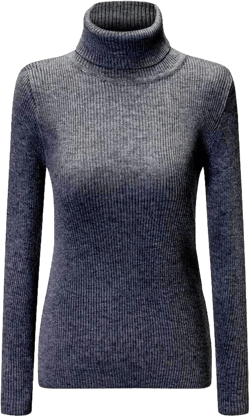 SANGTREE Women's Turtleneck Basic Great Stretchy Slim Fit Sweater Medium Grey