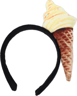 Beavorty Ice Cream Headband Ice Cream Cone Shape Headpiece Novelties Unisex Adult Mini Food Hat on Headband Costume Party Supplies