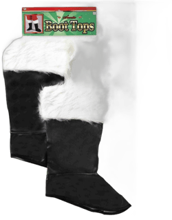 Forum Novelties Santa Costume Boot Tops With Faux Fur Trim Adult One Size Fits Most