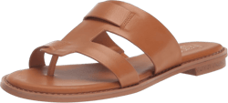 Franco Sarto Women's Gretta Flat Sandal 6.5 Tan Leather