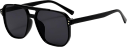 EYLRIM Retro Aviator Sunglasses for Women Men Classic 70s Square Frame Sun Glasses Vintage Shades A1 Black/Grey 55 Millimeters