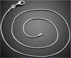 JANDEL Unisex Fashion Jewelry Sterling Silver Snake Chain Necklace, 1mm Snake Necklace Women, 24 inch
