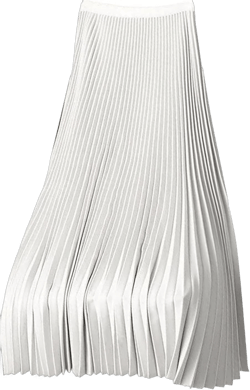 Plus Size Satin Skirts for Women Solid High Waist Pleated Flowy Swing Midi Skirt, Ladies Elegant Versatile Skirts White