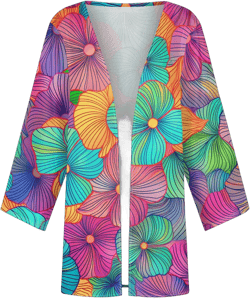 Light Jackets For Women, Floral Kimono Cardigans Plus Size Cardigan Lightweight Womens Trendy sweatshirt, S, 5XL Gh Multicolor XX-Large