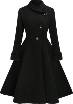SHEIN LUNE Plus Size Solid Color Woolen Long Coat, Tailored Design For Women, Winter