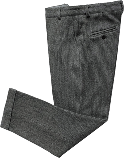 Men's Formal Dress Pants Herringbone Tweed Wool Vintage Trousers Modern Causual Classic Suit Pants Fit Wedding Prom 36W x 32L Grey