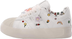 Star and Graffiti Platform Shoes Fashion Chunky Sneakers for Women Trendy Casual Aesthetic Skateboard Shoes White 5.5