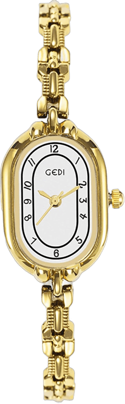 Luxury Oval Shaped Ladies Watch Slim Bracelet Fashion Quartz Watch for Women Elegant Dress Gold Wristwatch Creative Waterproof Women's Watches Ladies Gift Gold White