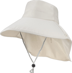 Women Summer Wide-Brim Neck-Flap Sun-Hat, UV-Protection Adjustable Gardening Hat Packable Safari Travel Hiking-Hat（M-L） Medium Beige