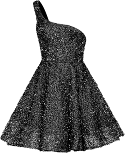 Women's One Shoulder Sequin Homecoming Dresses 2025 Sparkly Short Prom Cocktail Gowns with Pockets 6 Black