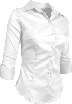 NE PEOPLE Button Down Shirt - Women's 3/4 Sleeve Roll Up Stretch Collar Office Work Formal Casual Basic Blouse Top (S-6XL) White XX-Large