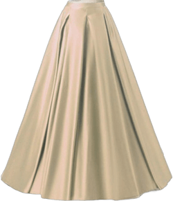 Diydress Women's Long Fashion High Waist A-Line Satin Skirts with Pockets 3X-Large Champagne