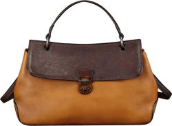 Genuine Leather Purses and Handbags for Women Vintage Leather Satchel Bags Shoulder Bag Crossbody with Strap Brown+coffee Flap