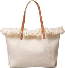Tote Bag for Women Cute Canvas Shoulder Bag Summer Vibe Beach Bag Casual Handbag Bohemian Hobo Bag with Tassels Beige