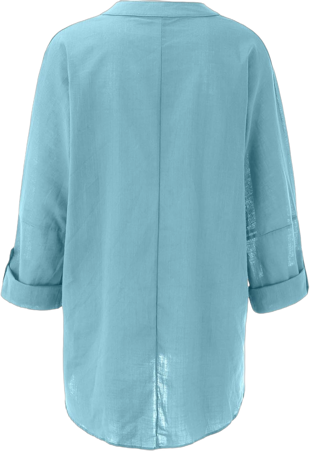 Dressy Blouses Neckpartystylish T-Shirt Casual Loose Tunic Tops Shirts for Women Trendy Summer Cotton Linen Tops for Sky Blue #3 XX-Large