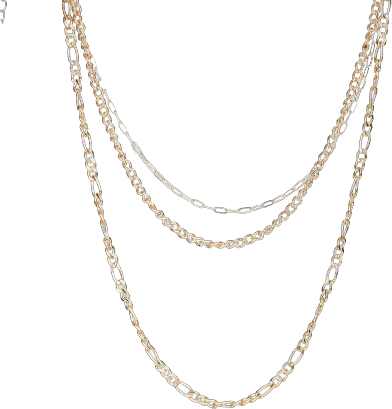 Gold Layered Necklaces for Women Stack Chain Necklace Set Trendy Fashion Jewelry for Women 2024 Triple Style3