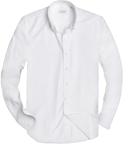 cotton king Mens Shirts | 100% Cotton Long Sleeve Shirts for Men | Button Down Shirt Men | Oxford Mens Dress Shirt Large White