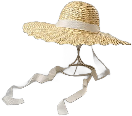 Large Brim Ribbon Straw Hats Summer Hats for Women Ribbon Beach Cap Beach hat Dome Top Sun Hat Holiday Elegant Cap