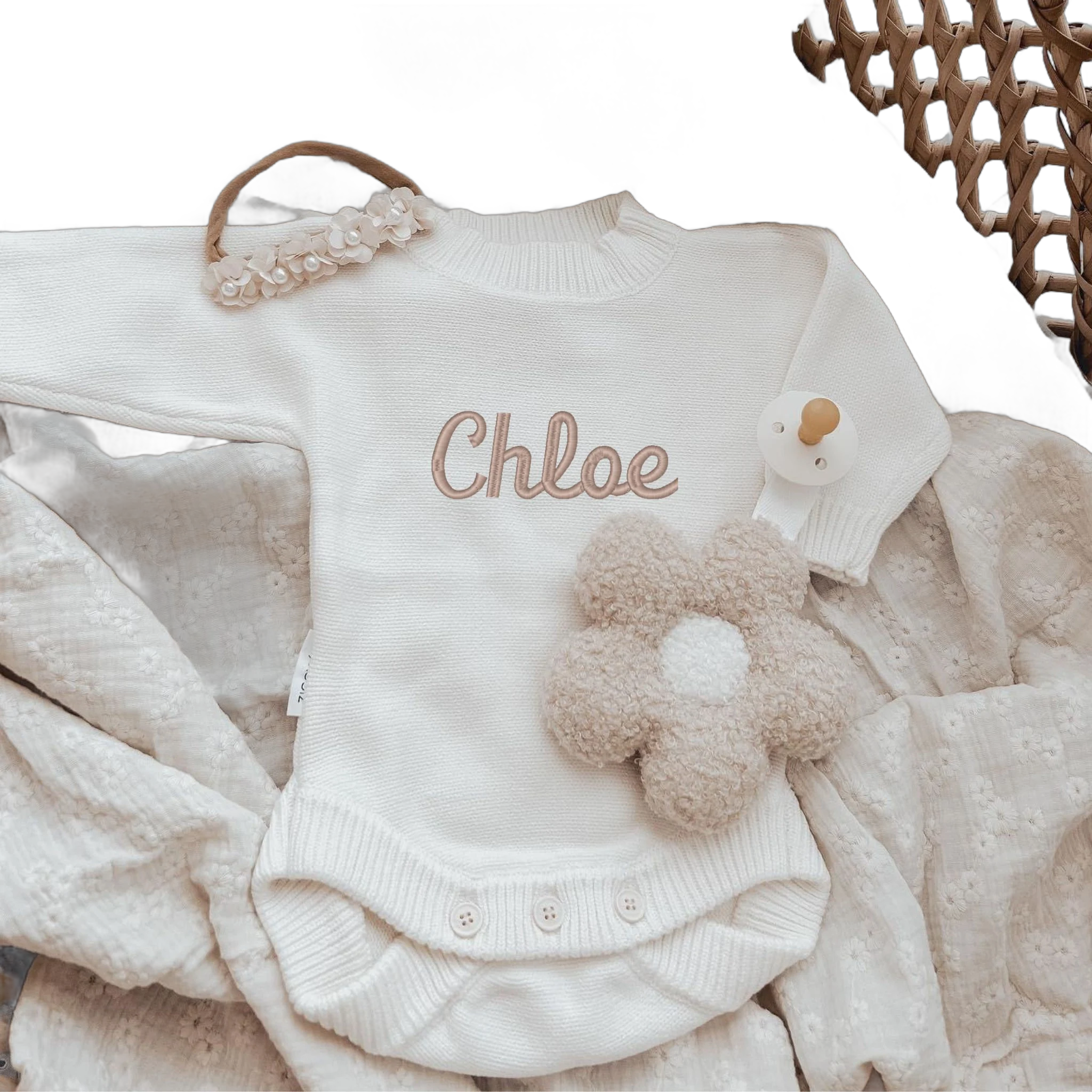 Custom Coming Home Outfit, Name Newborn Outfit, Embroidered Baby Outfit, Hospital Home Outfit, Neutral Custom Baby Outfit, Name Baby Romper