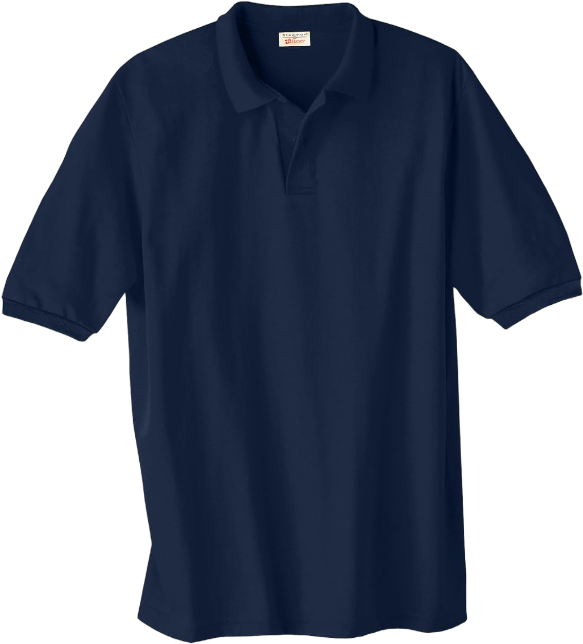 Hanes Men's Cotton-Blend EcoSmart® Jersey Polo, Navy, X-Large