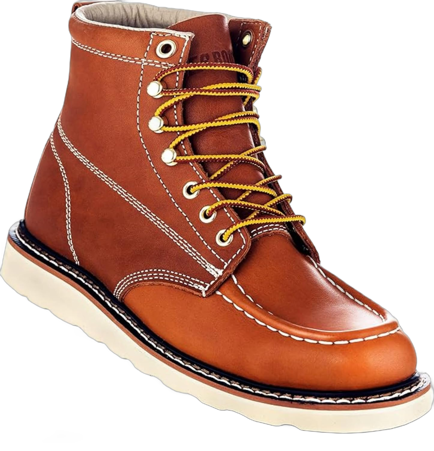 EverBoots Mens Work Boots for Men, Leather EverFit Lightweight Comfort Boot, Anti Slip & Shock Absorption, Soft Oil Grain, Goodyear Welt, Industrial Construction, Roofing, Electrician 13 Wide Brown