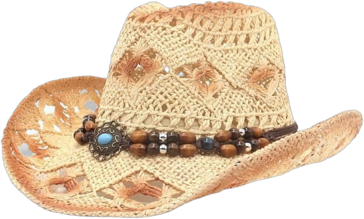Men's Women's Straw Cowboy Hat Cowgirl Woven Sun Hat Western Cowboy Hat Travel Beach Vacation Sun hat One Size Beige