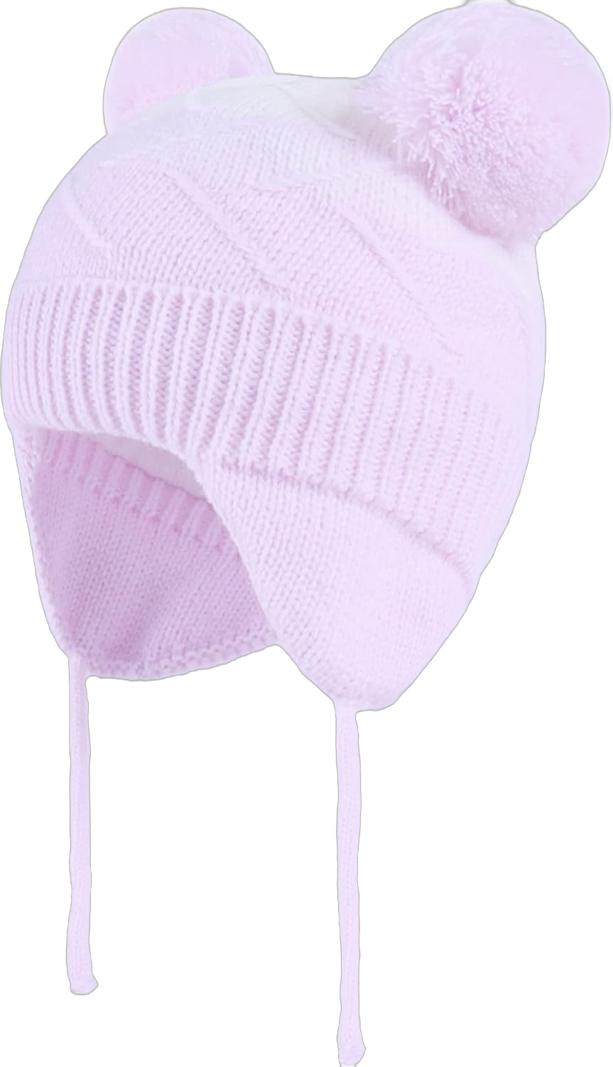 Baby Winter Hat Fleece Lined with Ear Flaps Knit Beanies Cap for Kids Toddler Boys Girls