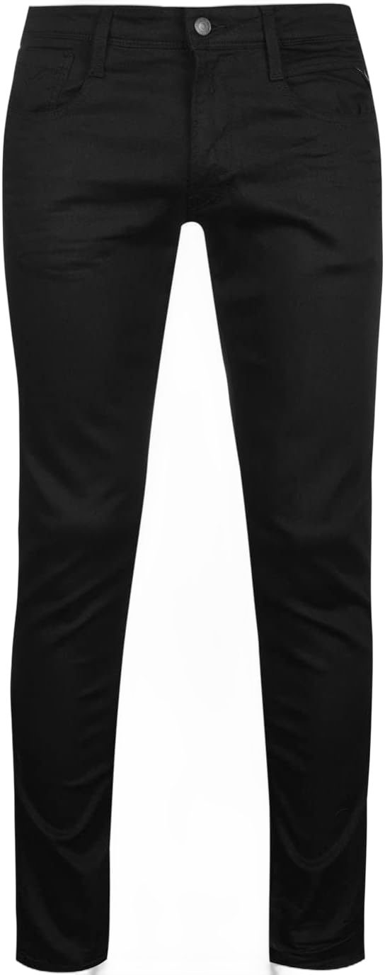 Replay Men's Anbass Slim Jeans, Black, 32W x 30L