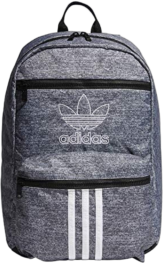 Adidas Originals National 3-Stripe Unisex Backpacks, Color: Onix Jersey/Black