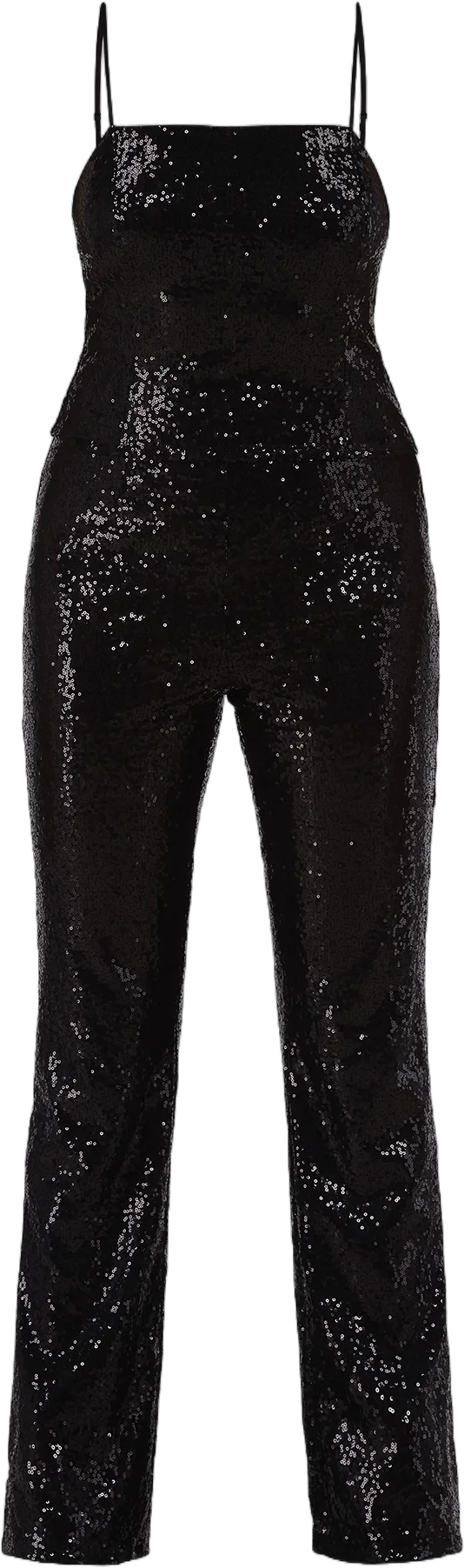 No Boundaries Sequin Crop Top & Flare Pants Set, 2-Piece, Women's