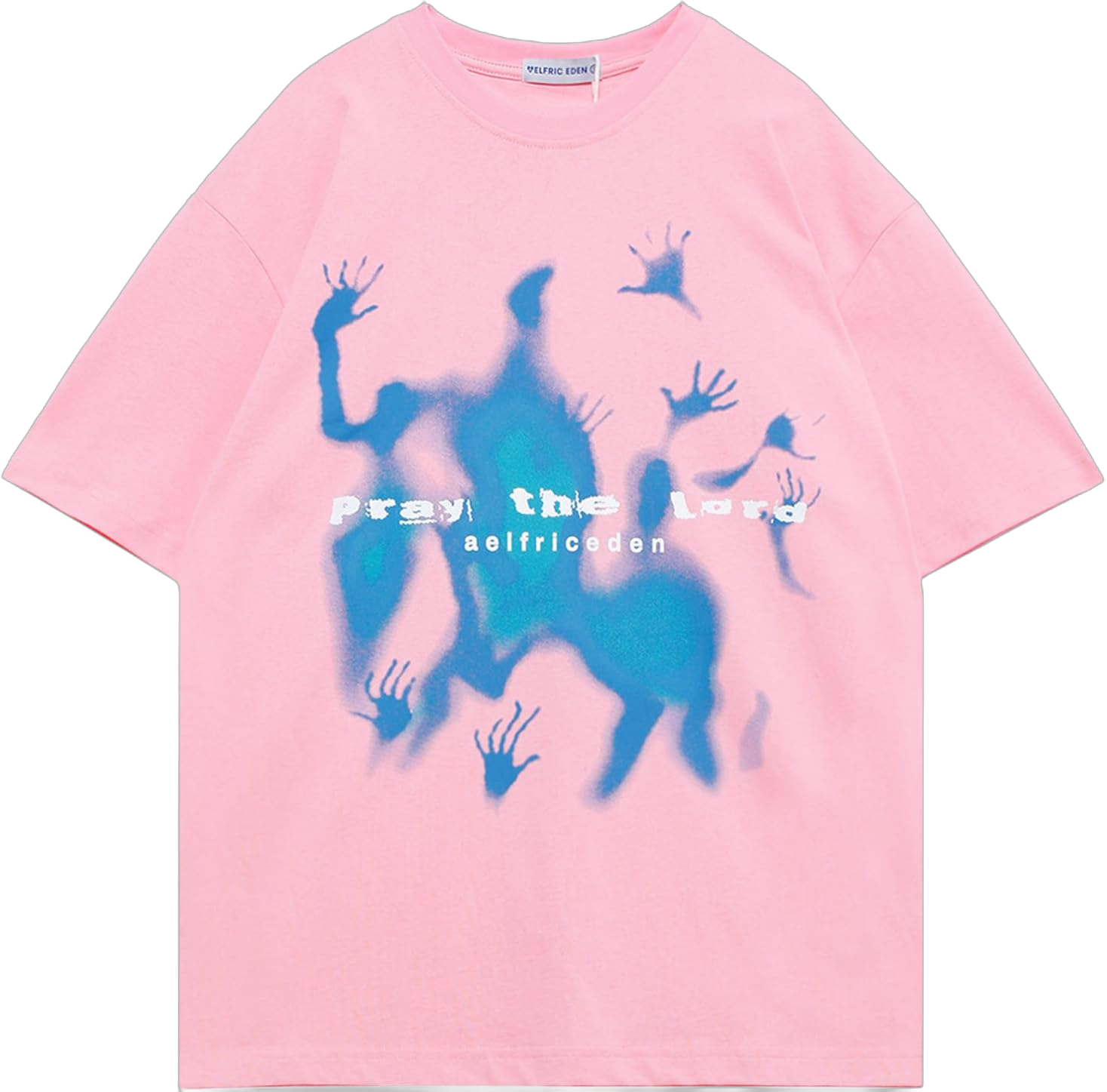Aelfric Eden Women Graphic Tees Shirt Oversized Short Sleeve T-Shirts Crewneck Casual Summer Tee Tops Pink, Large