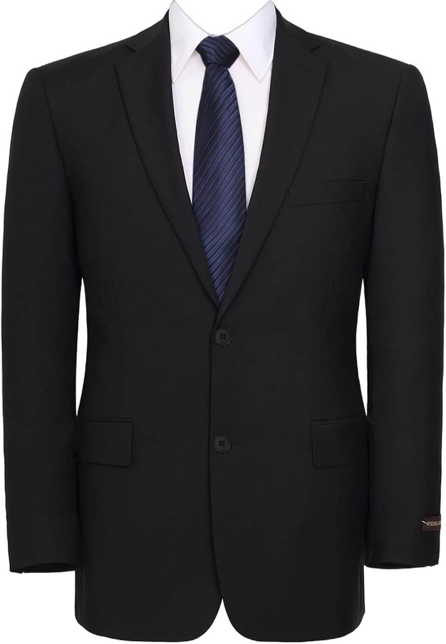 Men's Suit Separates Classic Fit Two Button Business Casual Jacket Blazer and Pants Set blazer 44 Short Navy