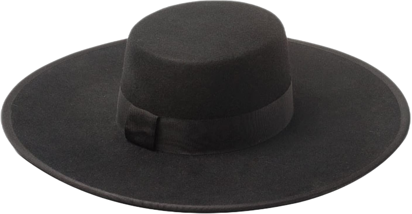 Felt Fedora Hat for Men Women Wool Black Flat Top Hat Fashion Show Fedoras Cap Leisure Panama Wide Brim Cap One Size Black Ribbon