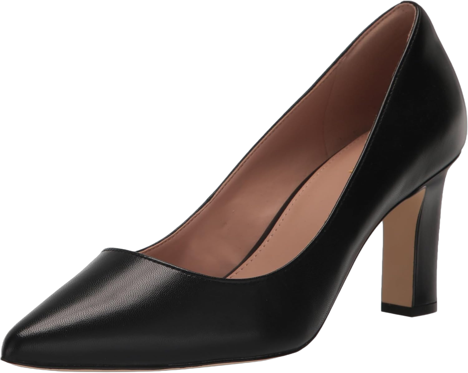 Cole Haan Women's Mylah Heel Pump, 75mm 5.5 Black Leather