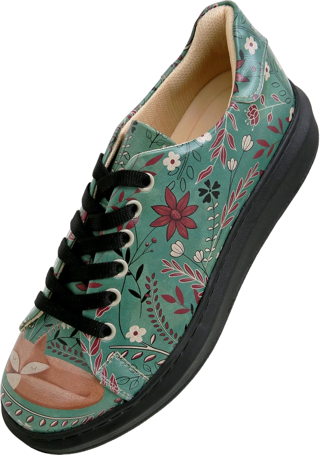 DOGO Wedge Sneakers for Women - Handmade and Vegan Leather Platform Sneakers for Women, Unique Chunky Sneakers 7 Spirit Animal