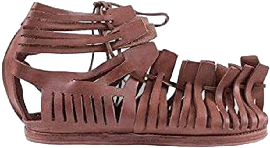 AnNafi® Mens Gladiator Leather Sandal | Roman Centurian Brown Caligae|Medieval Greek Soldier Sandles| Ancient Costume footwear (10)