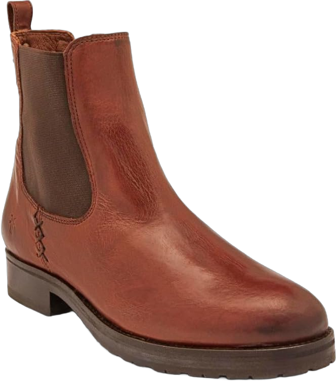 Frye Melissa Double Sole Chelsea Boots for Women - Rugged and Comfortable Leather Lined Slip 9 Cognac (Double Sole)