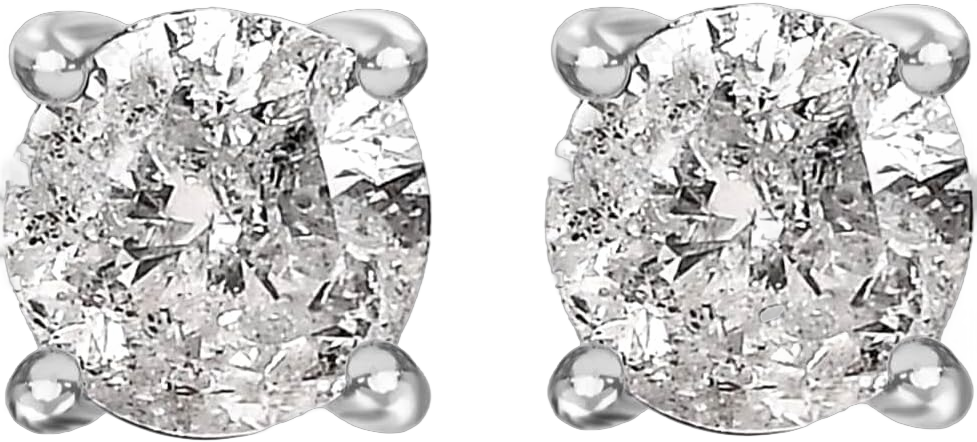 SHOP LC Ct 0.5 H-I Color I3 Clarity Salt & Pepper Diamond Stud Earrings for Women Jewelry Engagement Anniversary Wedding Promise 925 Sterling Silver Platinum Plated Jewelry Birthday Gifts for Women