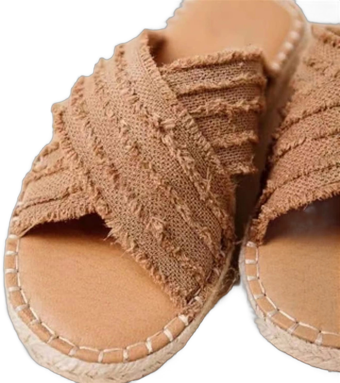 LIZAL Women's Cross Cloth Plus Size Slippers Summer Open Toe Slip On Sandals Gladiator Flat Sandals Casual Elegant Outdoor Anti Slip Beach Flat Shoe (Color : Brown, Size : 8.5 US)